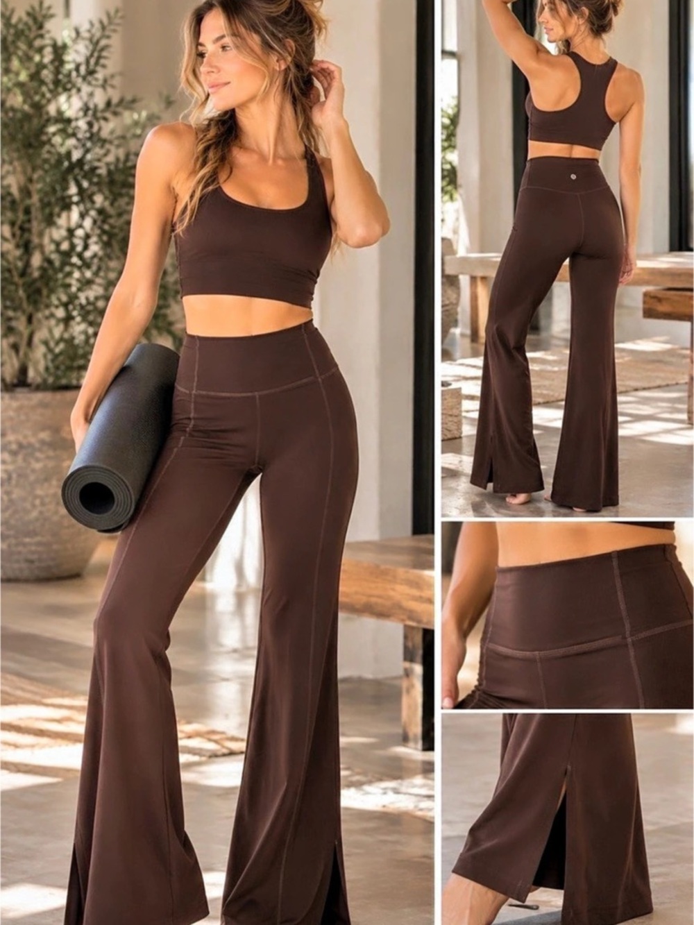 lululemon Groove Super-High-Rise Split-Hem Flare Pant *Nulu Brown